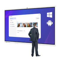 Pizarra Interactiva Electrónica Inteligente de 55 65 75 86 Pulgadas, Cámara 4K con IA, Táctil de 20 Puntos, para Aulas Inteligentes y Reuniones, Certificaciones CB CE FCC