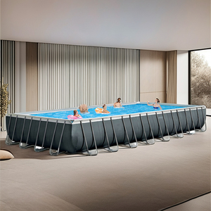 <span class=keywords><strong>Piscine</strong></span> rectangulaire <span class=keywords><strong>INTEX</strong></span> 26374 avec structure métallique, matériau PVC durable, capacité 54368L, garantie 1 an - Product Image 3