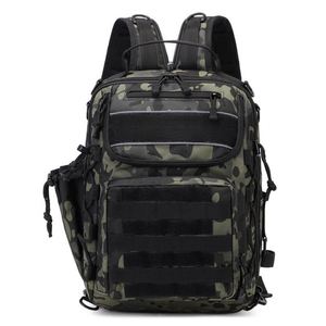 Hot Sale Outdoor <b>Tactical</b> Sport <b>Backpack</b> Camouflage Double-Shoulder Design for Mountaineering Fishing Hiking Zipper Closure - Product Image 4