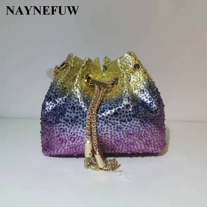 2024 Shenglu alla moda marchiato vulcanico con coulisse gradiente strass con catena a tracolla con catena a tracolla <span class=keywords><strong>borse</strong></span> da donna - Product Image 2