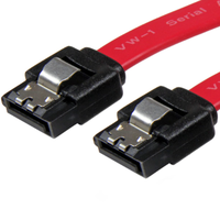 Cable SATA Recto de 7 Pines y 12 Pulgadas Personalizable, Compatible con SATA HDD SSD, Controlador de CD, Grabador de CD - Rojo