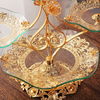 Assiette de fruits multicouche de luxe légère de salon créatif classique européen et américain