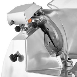 เครื่องหั่นเนื้อแบบกึ่งอัตโนมัติ ใบมีดขนาด 250 มม. ปรับความหนาการหั่นได้ 0.2-15 มม. ตัวเครื่องทำจากอะลูมิเนียมขัดเงา - Product Image 2