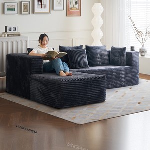Miếng bọt biển tinh khiết nhiều người vải Chaise đậu phụ khối sofa chân không nén cuộn cho phòng khách sạn biệt thự căn hộ trường học - Product Image 4