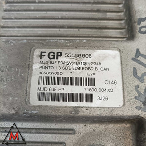 Calculateur moteur ECU 55186608 MJ D6JF.P3 Fiat Punto restyling 2007-2010 (83870) - Product Image 2
