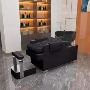 Bac à shampoing multifonctionnel haut de gamme en céramique pour salon de coiffure, très prisé des salons de coiffure, bac à shampoing semi-inclinable haut de gamme - Product Image 3