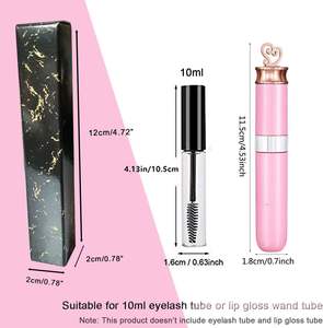 Boîtes vides pour gloss à lèvres, emballages pour tubes de mascara, organiseur en papier pour gloss à lèvres, emballage pliable DIY pour échantillons de maquillage, rangement - Product Image 3