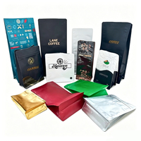 Sac d'emballage personnalisé imprimé de café et de thé, pochette en plastique à fermeture éclair, sacs en papier d'aluminium
