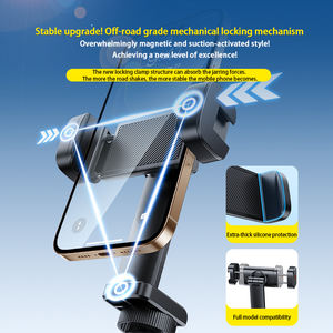 Nouveau support de <span class=keywords><strong>téléphone</strong></span> portable flexible en alliage d'aluminium et silicone à mémoire de forme, réglable à 360 degrés, avec clip portable - Product Image 3