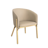 Conjunto de Muebles Minimalistas para Cafetería, Sillón de Tela Suave + Mesa Redonda de Madera para Uso Comercial y Doméstico