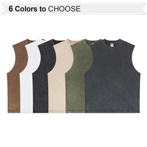 เสื้อยืดแขนกุดผ้าฝ้ายวินเทจสำหรับผู้ชายเสื้อไม่มีแขนเสื้อแบบลำลองระบายอากาศได้สำหรับใส่เล่นกีฬา - Product Image 2