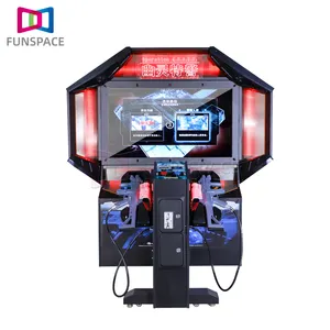 Funspace Hot Sale Indoor Muntbediende 55 Lcd Operatie 3d Video Ghost Gun Shooting Arcade Video Shooting Game Machine