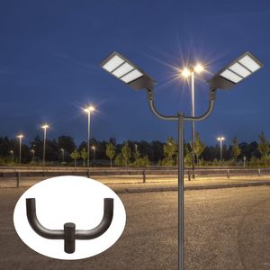 Adaptador de doble tenón de 180 grados para 2 luces con montaje de ajuste rápido de 2-3/8 pulgadas para luz de calle LED tipo caja de zapatos para estacionamiento - Product Image 4