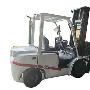 รถยก TCM 4 ตัน มือสอง เสากระโดง 2 ท่อน เครื่องยนต์ดีเซล ชั่วโมงการใช้งานต่ำ ยกสูง 2000 มม. เกียร์ แบริ่ง มอเตอร์ บำรุงรักษาอย่างดี พร้อมใช้งาน - Product Image 1