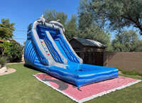 Château gonflable et toboggan aquatique combinés en PVC pour l'extérieur, 6x5m, installation facile, parc de divertissement gonflable en solde
