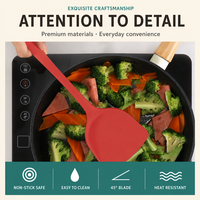 Spatule en silicone de qualité alimentaire, résistante à la chaleur, pour poêles antiadhésives, ustensile de cuisine facile à nettoyer avec trou de suspension