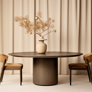 مجموعة مستديرة من الخشب الصلب المخصص ، الأكثر مبيعاً ، مثالية لمناطق الطعام المعاصرة - Product Image 4