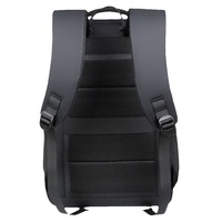 Sac à dos pour ordinateur portable professionnel résistant à l'eau en PU avec port de charge USB externe, multi-compartiments, sac à dos pour ordinateur portable de 15,6 pouces