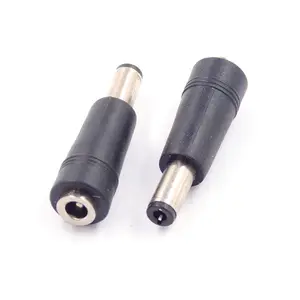 Black 4.0x1.7mm Female DC Power Adapter Converter Head Jack to 5.5x2.5mm Male Turn Plug DC Conversion Connectors