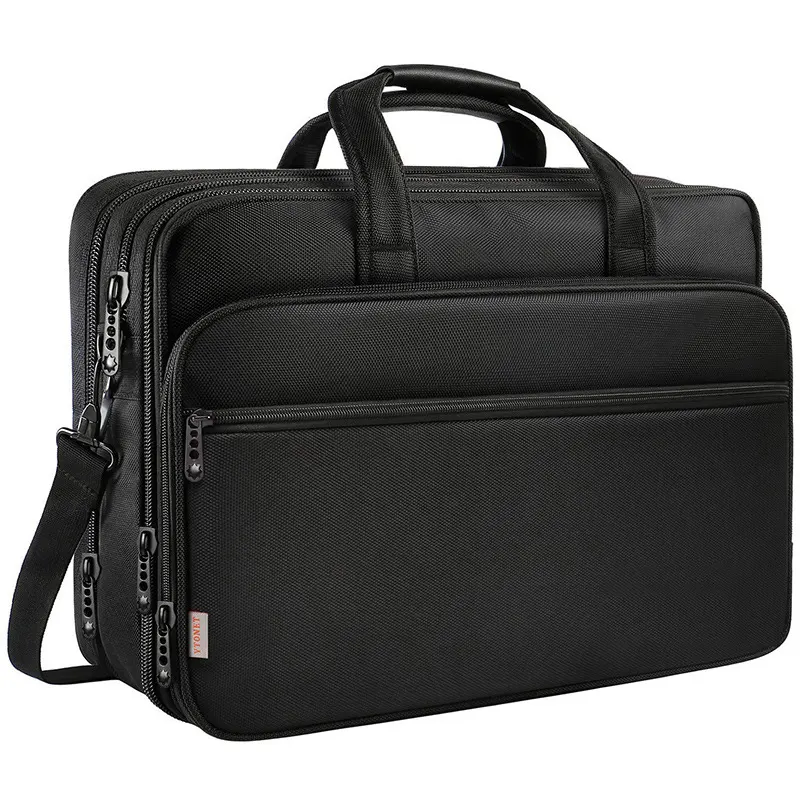 large 17 inch laptop bag water resistant business messenger briefcases for men and women fits 15.6 inch laptop tablet