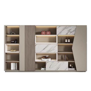 Mibo Furniture Wooden <b>Filing</b> Cabinet 3 Floors With Lock Office <b>Storage</b> Cabinet Modern Minimalist Design - Product Image 4