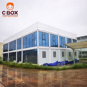 บ้านคอนเทนเนอร์สำเร็จรูปแบบถอดประกอบได้ 2 ชั้น รุ่น Cbox สำหรับสำนักงานหรือที่พักคนงานก่อสร้าง - Product Image 1