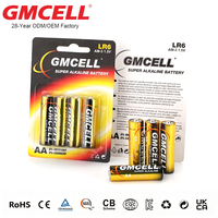 Piles alcalines cylindriques primaires LR6, AM3, MN1500, AA (Double A) pour appareils électroniques grand public