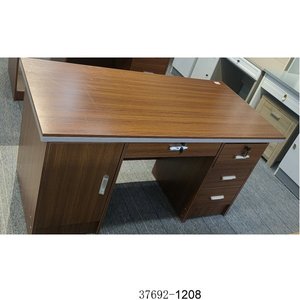 Modern Office <b>Desk</b> With Wooden Storage <b>Cabinet</b> Contemporary Design For Home Office Freestanding 37692-1208 - Product Image 4