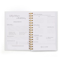 Agenda bien-être 2027 pour client, reliure spirale, couverture en papier imprimé, organiseur, journal client