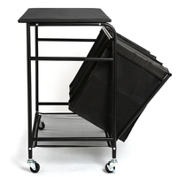 Chariot à linge pliable avec roulettes, structure métallique, séchoir à linge, chariot utilitaire pour l'entretien des vêtements à domicile