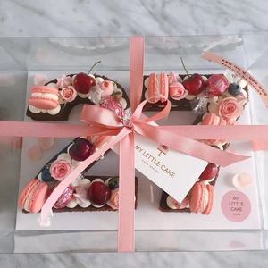 Alphabet Fillable Sweet Cake Chocolate Sushi Mache Letter Shaped Gift Box with Lid