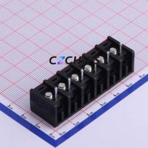 HB9500-9.5-6P Barrier Terminal Block Through hole Component (THT),P=9.5mm Connector Three Sides 9.5mm 1x6P Straight Pin - Product Image 2