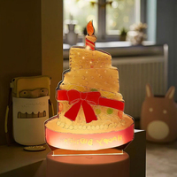 Lampe de nuit LED 3D en acrylique 3 couleurs GL-CY1 avec interrupteur, tableau à dessin et à écrire, lumière créative pour enfants, décoration de la maison