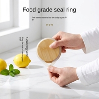 Pot en verre de qualité alimentaire au design classique, étanche à l'humidité, avec couvercle, pour le stockage du thé et des céréales dans la cuisine, pour la maison ou les cadeaux
