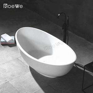 Matt independiente mineral de bañera de fundición de piedra mármol resina bañeras moderno cuarto de baño de piedra artificial tina de superficie - Product Image 1