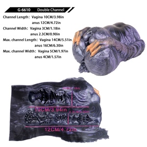 Masturbador Masculino GEEBA de Doble Canal, Muñeca de Masturbación Masculina de Silicona, Juguetes para Adultos con Textura de Garra, Estimulador Masculino con Forma de Animal para Hombres - Product Image 3