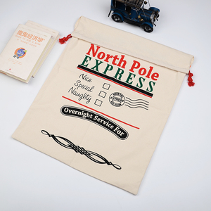 Sac de Noël personnalisable avec cordon de serrage rouge, faible MOQ, <span class=keywords><strong>Express</strong></span> du Pôle Nord, liste des gourdes et des gaissons, sac cadeau de Noël, directement de l'usine - Product Image 6