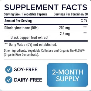 Suplemento OEM DIM, equilibrio de estrógenos para mujeres y hombres, equilibrio hormonal, soporte para el acné, soporte para la <span class=keywords><strong>menopausia</strong></span> - Product Image 2