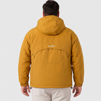 Chaqueta de Plumón para Hombre, Estilo Parka, con Capucha, Bolsillos con Botones, Cordones Ajustables, Cálida para Invierno, Tallas Grandes y Extra Grandes, 6XL 7XL