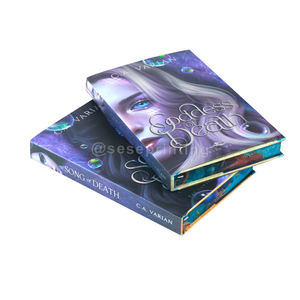 พิมพ์หนังสือปกแข็งแบบกำหนดเอง พร้อมกล่องใส่หนังสือ ปกแข็งแบบต่อเนื่อง ขอบหนังสือพ่นสี นิยายแฟนตาซี ปกกันฝุ่น ปั๊มฟอยล์ด้วยเลเซอร์ - Product Image 2
