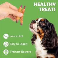 Friandises pour chiens et chats au poulet enveloppé de patates douces, pour la santé digestive, personnalisation OEM