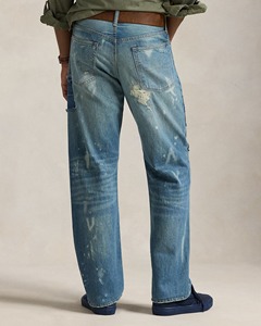 YKMOZI personnalisé AEadenim fournisseur en gros Vintage Denim pile pantalon marque lavé déchiré Y2K Jeans empilés Jeans hommes imprimer - Product Image 4