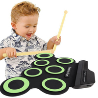 Digital Colorful Roll Up Practice Electric Drum Set Professional Snare Drum
