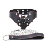 Schwarze PU-Leder Halskette Choker Schmuck mit Edelstahlkette Geschenk für Frauen und Männer