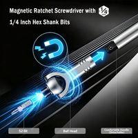 Kit de 40 pièces d'outils à cliquet manuels OEM détachables avec embouts magnétiques et douilles pour projets de bricolage, réparations domestiques et meubles