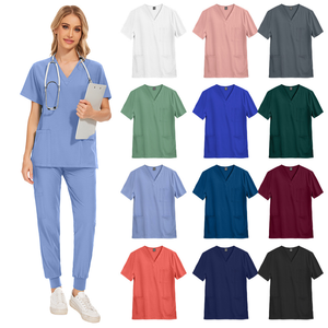 Set di Uniformi Mediche Personalizzate per Dottori e Infermieri, per Saloni di Bellezza, Ospedali, Cliniche Dentistiche, Sale Operatorie, Elegante Abbigliamento da <span class=keywords><strong>Lavoro</strong></span> <span class=keywords><strong>Medico</strong></span> - Product Image 1