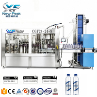Nouvelle ligne de production d'eau minérale automatique Peak, bouteille en plastique de 300 à 1500 ml, machine de remplissage d'eau 12000BPH