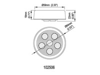 Feu de gabarit et de positionnement rond à LED de 2-1/2 pouces pour camion et remorque, conforme aux normes SAE/DOT/FMVSS108