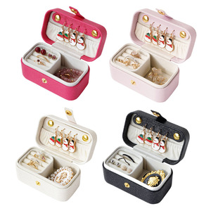 Có Thể Tháo Rời <span class=keywords><strong>Mini</strong></span> Xách Tay Đồ Trang Sức Lưu Trữ Hộp Thời Trang Phụ Nữ Phong Cách Trường Hợp Du Lịch Cho Bông Tai Son Môi Nhẫn - Product Image 1