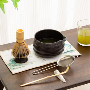 Bol à matcha en grès de Chaozhou avec filtre noir pour accessoires de cérémonie du thé - Product Image 5